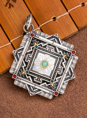 蒙客藏式原创设计S925纯银吊坠