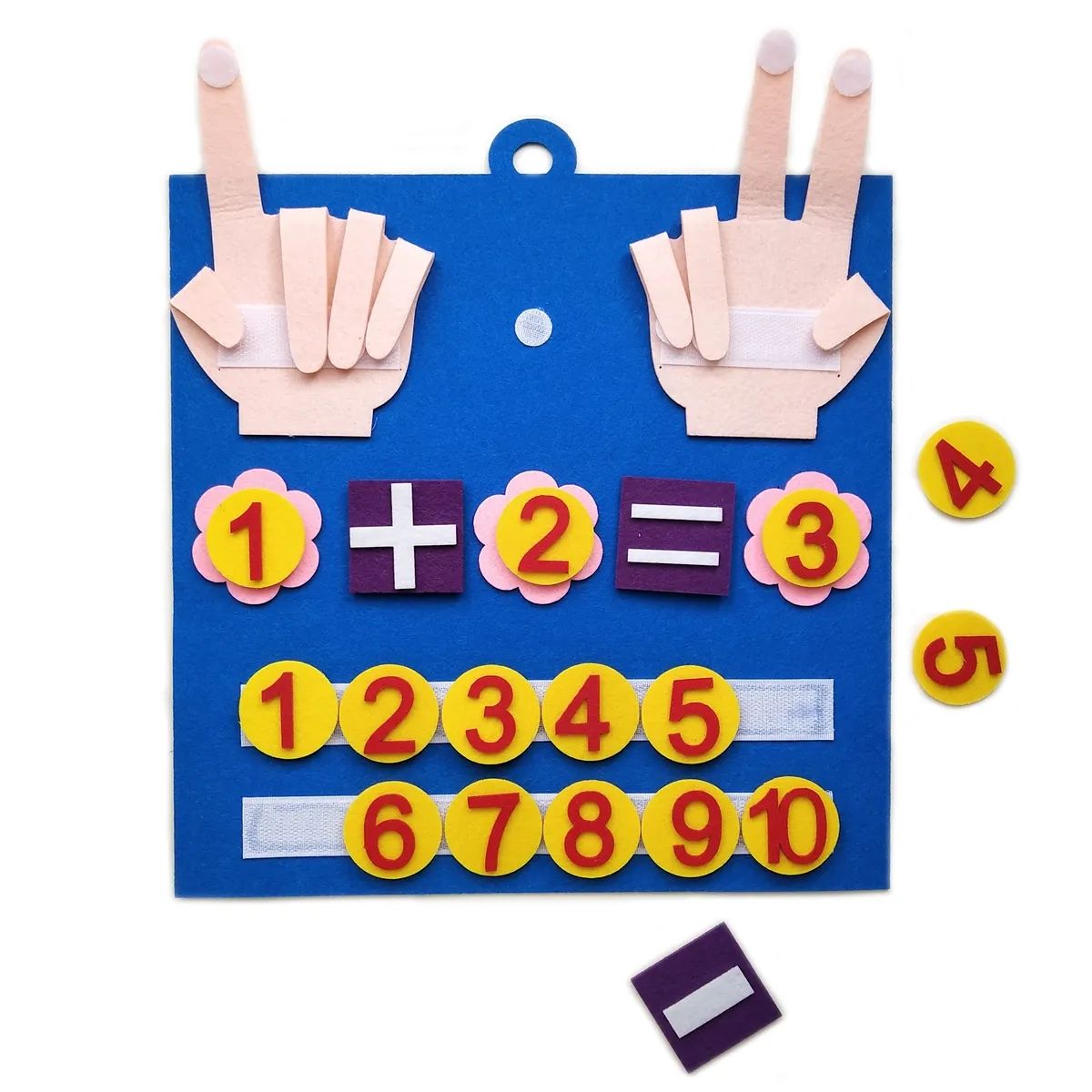 Kid Montessori Toys Felt Finger Numbers Math Toy Children Co-图1