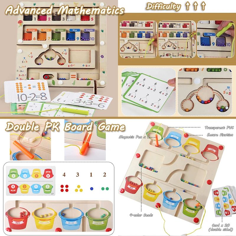 Magnetic Sorting Games Montessori Toys Maze Board Learning - 图3