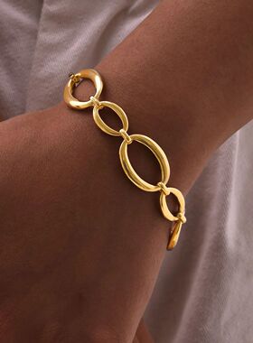 Distinctive Elliptical Bracelet for Women,Hand-made Chain St