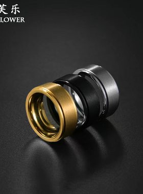 欧美士个性钛钢双层旋转戒指简约素面不锈钢拉丝指环情侣学生礼物