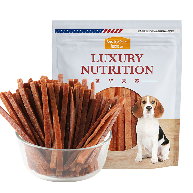 麦富迪鸡肉干400g3包6包鸭肉干火腿肠牛肉棒狗狗零食泰迪比熊金毛,淘宝优惠券,粉丝福利购,淘宝优惠卷
