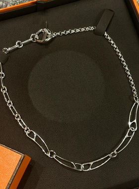 Chaine d'ancre Punk别针项链纯银镀金不掉色链条项圈精工高版本