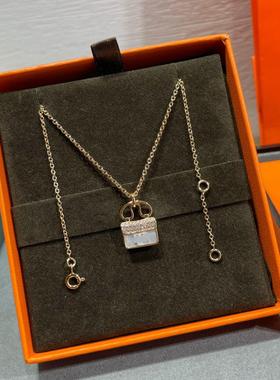 V金包金贝母包包项炼高级女生超闪轻奢18K质感气质小红书热卖