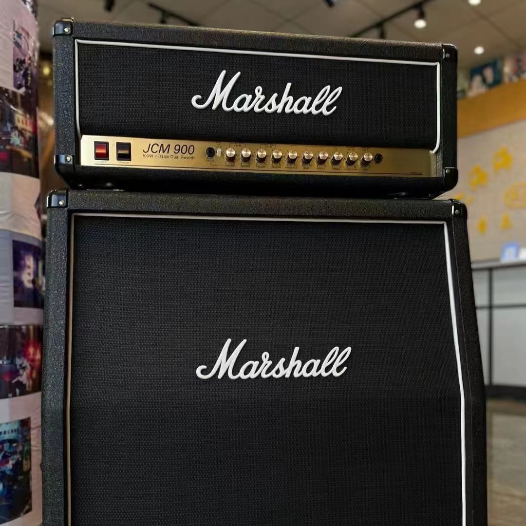 MARSHALL马歇尔全电子管电吉他音箱马勺音响JCM900机头+1960A箱体 - 图1