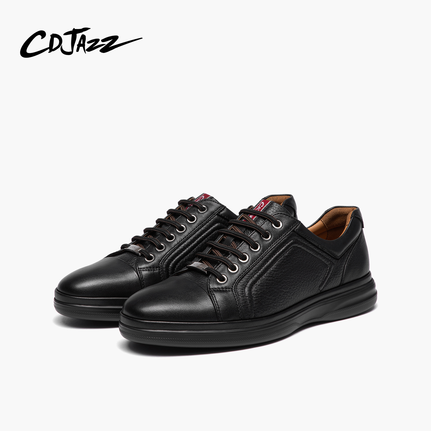 【断码捡漏】CDJAZZ卡地爵士男鞋真皮透气休闲鞋增高运动跑步鞋男 - 图0