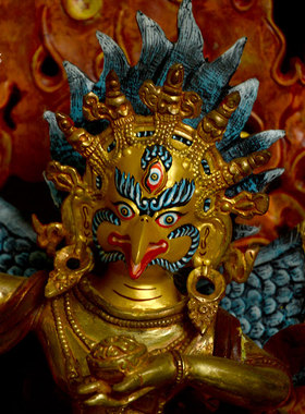 尼泊尔手工彩绘密宗大鹏金翅鸟