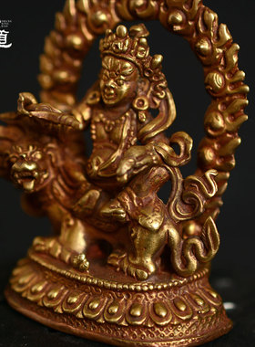 纯铜鎏金随身密宗尼泊尔手工