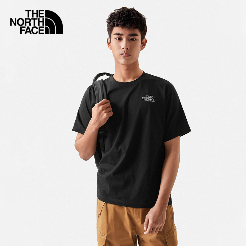 TheNorthFace北面短袖T恤男春夏户外运动地球日LOGO棉半袖81N2 - 图1