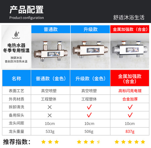 电热水器混水阀恒温阀冷热水开关混合阀淋浴花洒浴室水龙头配件 - 图2
