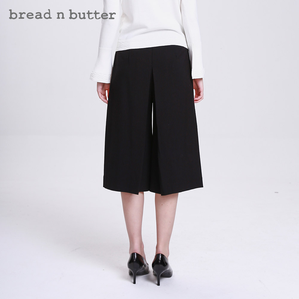 bread n butter秋季女装新款通勤高腰百搭阔腿裤宽松休闲五分裙裤