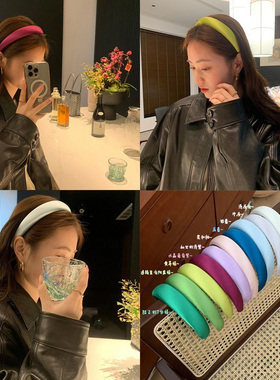 【呼呼严选专享】欧尼的穿搭发箍呀~纯色宽发卡女外出韩国头箍