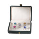 Jewelry ring storage box genuine leather small single-breasted jewelry box colorful baby stone diamond ring display collection box