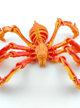 3d打印狼蛛地狱骨架关节可活动仿真蜘蛛模型摆件儿童玩具创意礼