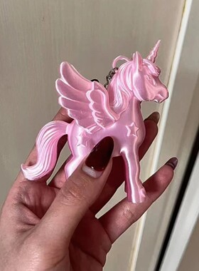 3d打印新款小马挂件粉色少女心盲盒钥匙扣小红书独角兽环保钥匙