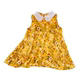 Fashionable dress summer children's clothing cotton silk lapel princess