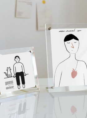 透明亚克力相框摆台挂墙a4画框