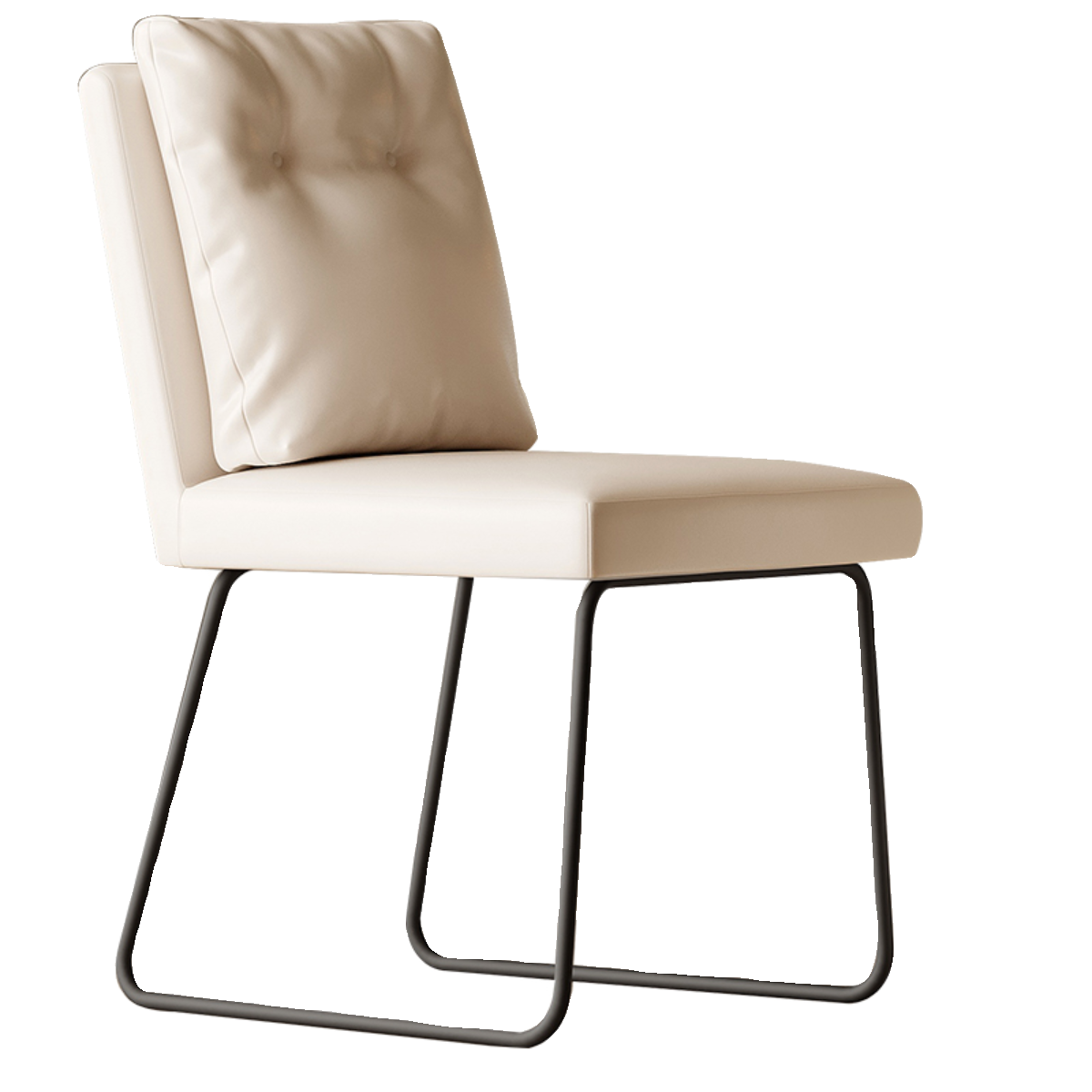 意式极简家用餐椅高级感网红椅子现代简约轻奢靠背椅奶油风皮凳子