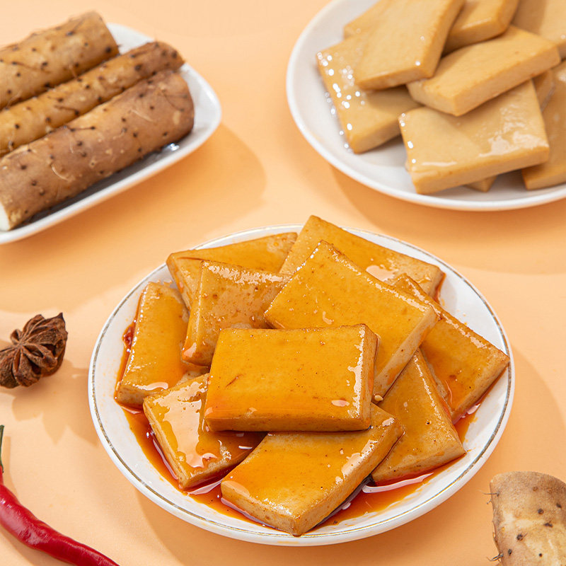 【百补】四川胡婆婆山药豆干香辣五香味豆腐干休闲解馋特产小零食