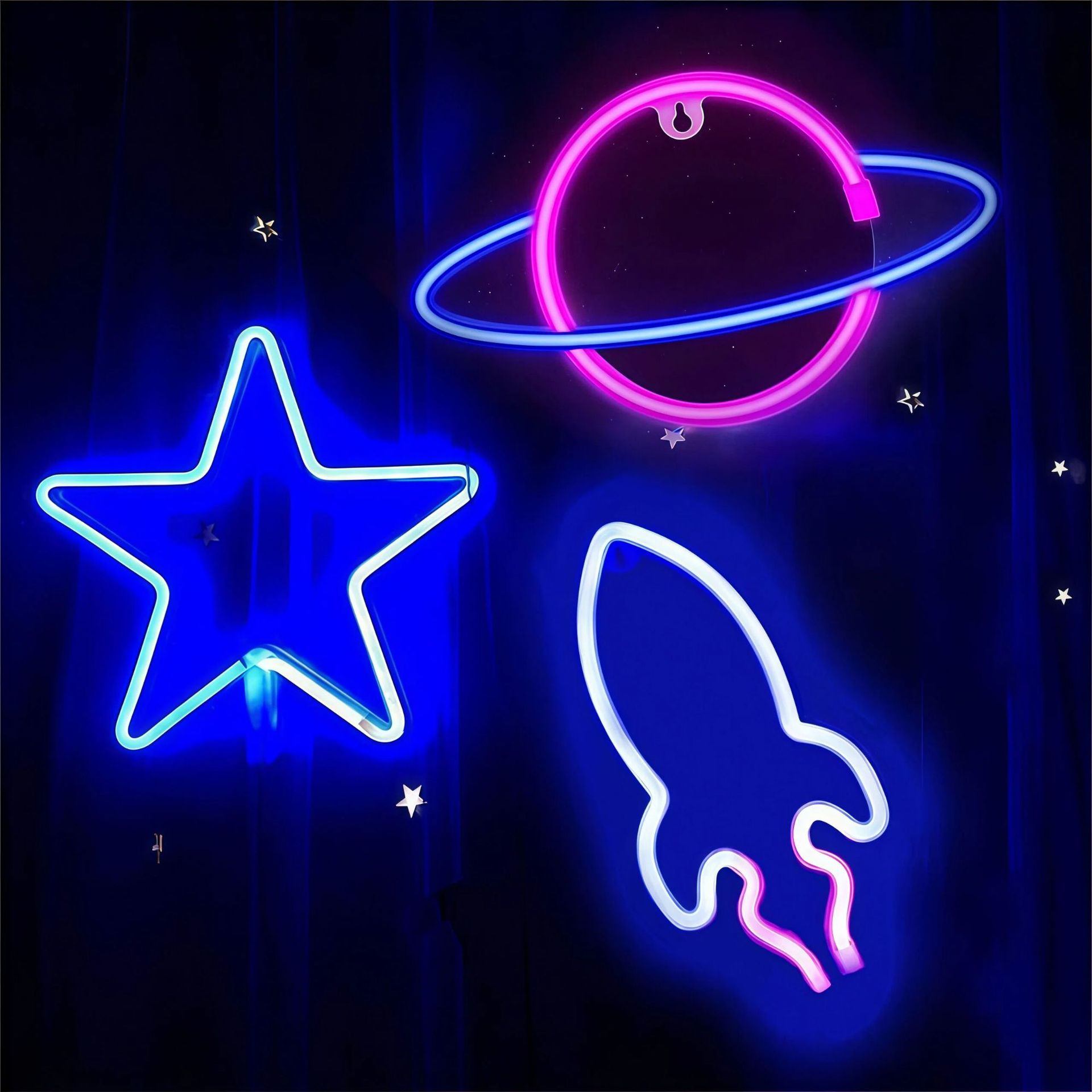 Gaming room led neon atmosphere light hole board decoration