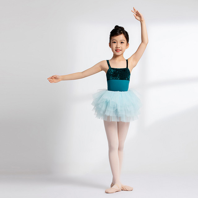 Sansha girls' dance training clothes open crotch