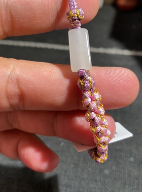 捡漏价新疆和田玉山料白玉古韵老光随型路路通转运珠手绳