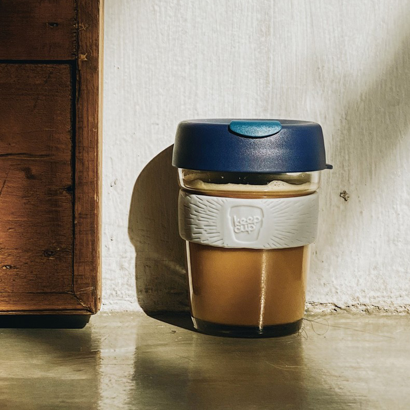 keepcup咖啡杯便携女水杯玻璃杯带盖杯子随行杯桌面杯茶杯ins风 - 图0