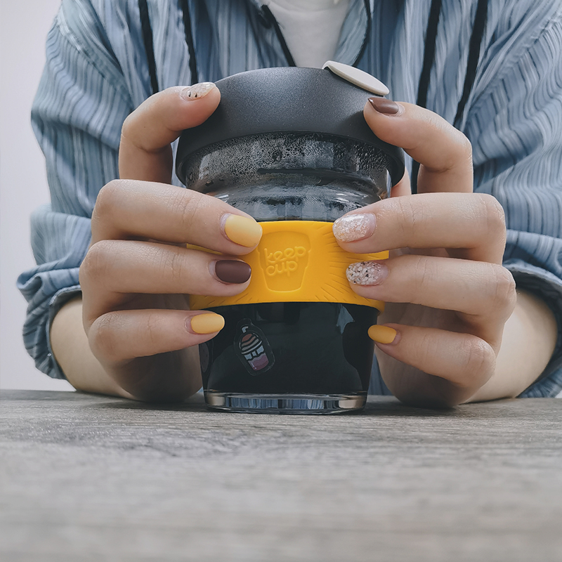 keepcup咖啡杯便携女水杯玻璃杯带盖杯子随行杯桌面杯茶杯ins风 - 图2