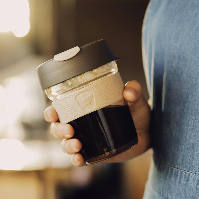 keepcup咖啡杯便携女水杯玻璃杯带盖杯子随行杯桌面杯茶杯ins风 - 图1