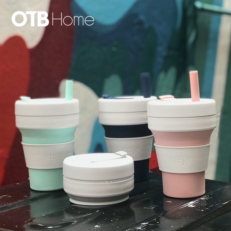 stojo水杯便携女情侣杯折叠旅行随行杯吸管创意潮流咖啡塑料夏季_餐饮具