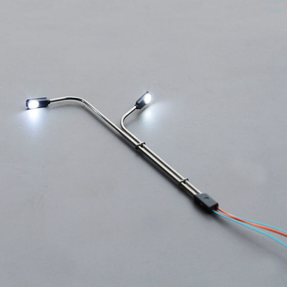Sand table model luminous street lamp, outdoor metal lamp luminous road, single-arm lamp elbow, various models