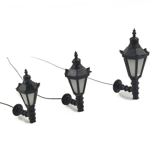 Sand table model street lamp luminous garden lamp street lamp park lamp model material micro landscape wall lamp lawn lamp
