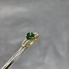 18k gold natural green sapphire ring with zircon