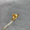 18K gold natural orange sapphire ring with diamonds