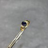 18k gold natural sapphire ring oval 5*7 women's ring