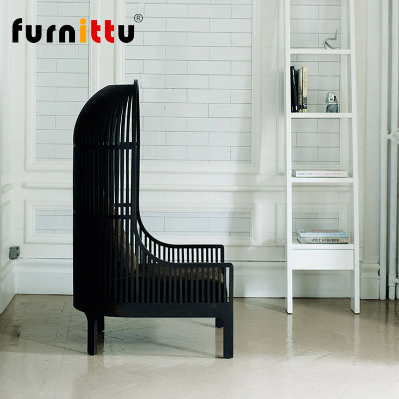 Furnittu北欧设计师家具 nest lounge chair/巢躺椅钢制休闲椅_虎窝淘