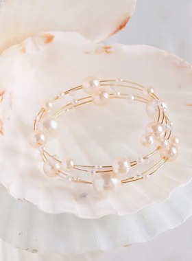 日系手镯OSEWAYA珍珠冷淡风