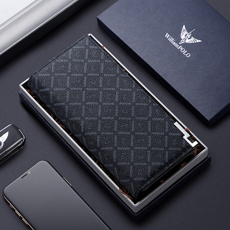 英皇保罗男士2020新款长款时尚钱包 williampolo钱包