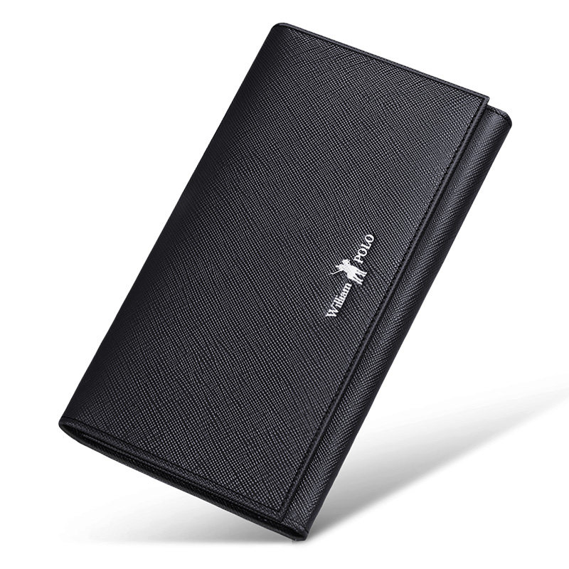 英皇保罗多卡位男士包超薄真皮钱包 williampolo钱包