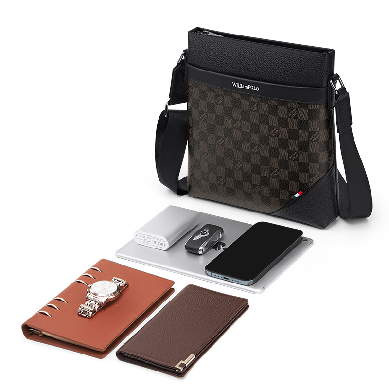 英皇保罗男士包包男包商务斜挎包 williampolo男士包袋