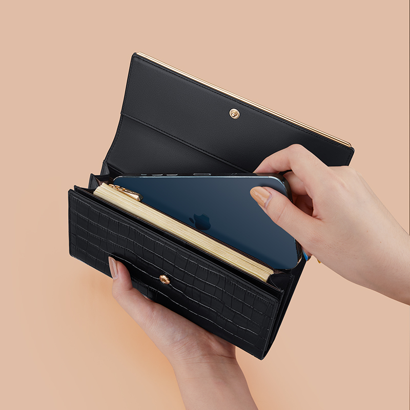 英皇保罗女长款2021新款真皮钱包 williampolo钱包