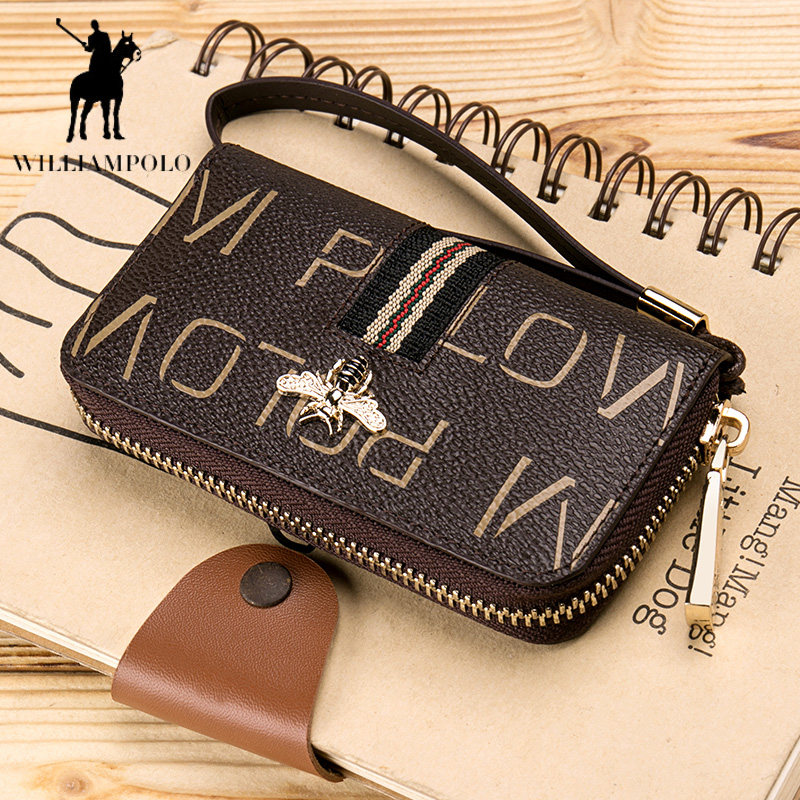 英皇保罗女式多功能大容量车零钱包 williampolo钥匙包