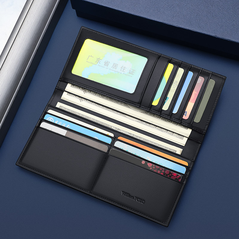 英皇保罗男真皮长款轻奢简约钱包 williampolo钱包