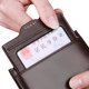 Emperor Paul driver's license set genuine leather wallet men's short men's wallet vertical thin youth card wallet wallet