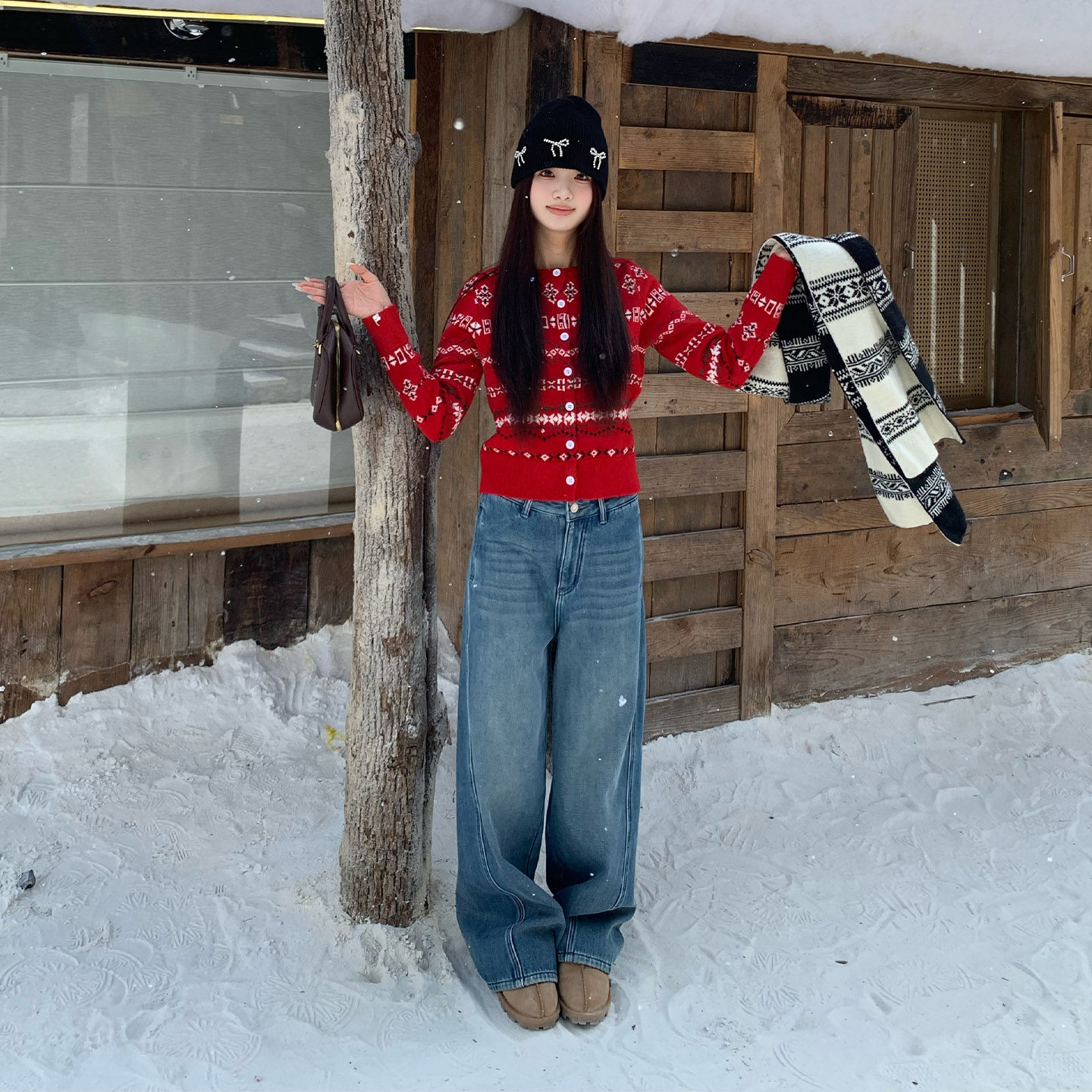 橘子树在哪儿美式复古蓝色加绒牛仔裤女冬季保暖宽松显瘦拖地裤子,淘宝优惠券,粉丝福利购,淘宝优惠卷