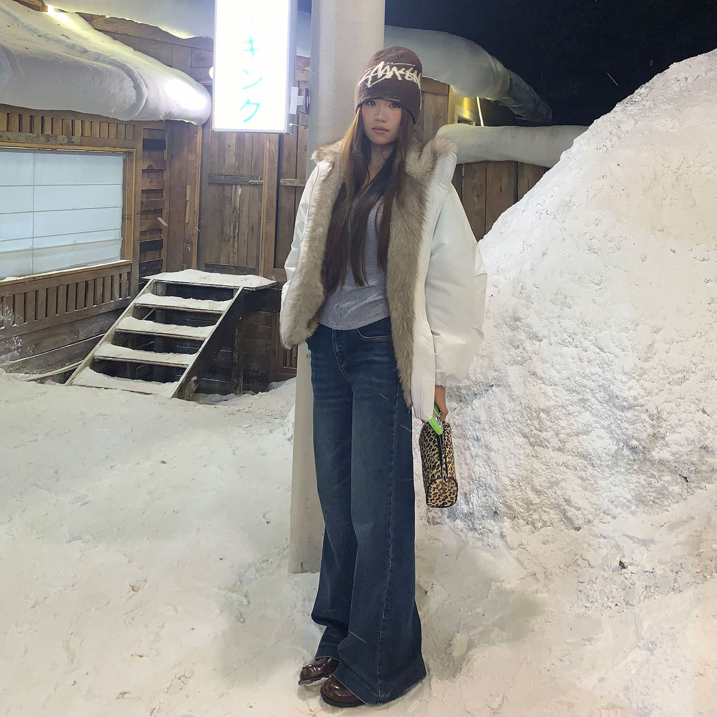 橘子树在哪儿蓝色中腰微喇牛仔裤女秋冬遮胯垂感弹力显瘦拖地裤子,淘宝优惠券,粉丝福利购,淘宝优惠卷