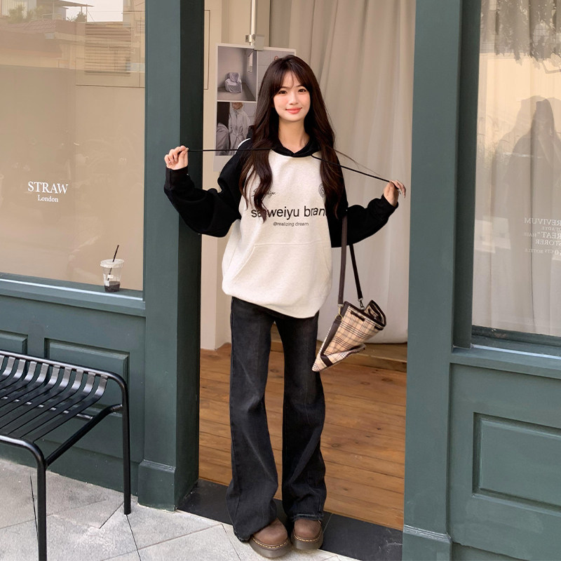 橘子树在哪儿美式辣妹高腰喇叭牛仔裤女秋季修身显瘦弹力拖地长裤,淘宝优惠券,粉丝福利购,淘宝优惠卷