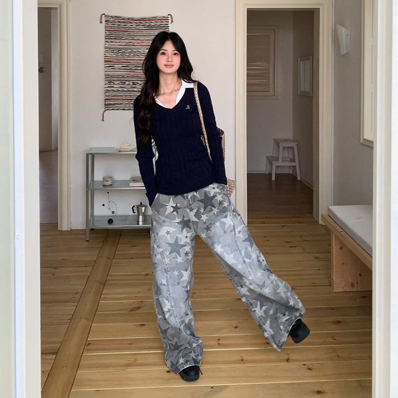 橘子树在哪儿假两件V领针织衫女秋季设计感收腰显瘦气质辣妹上衣,淘宝优惠券,粉丝福利购,淘宝优惠卷