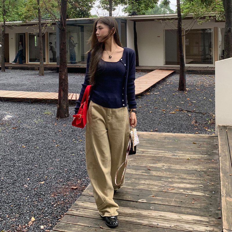 【5折款】橘子树在哪儿韩系排扣针织开衫女秋外穿吊带背心两件套,淘宝优惠券,粉丝福利购,淘宝优惠卷