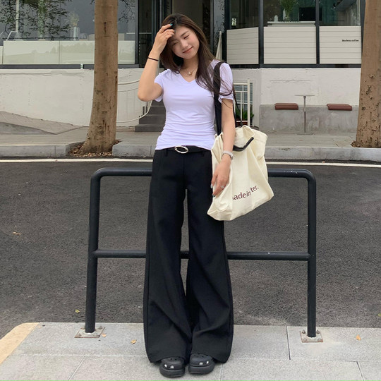 Where's the Orange Tree low-rise casual flared suit pants